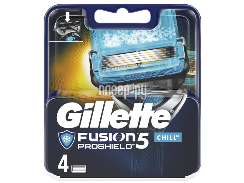 фото Сменные кассеты gillette fusion5 proshield chill 4шт 7702018412518