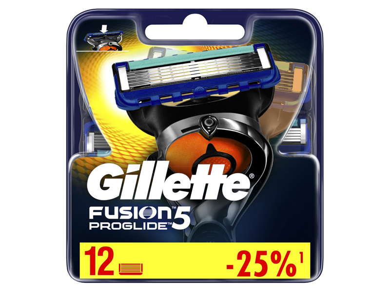 фото Сменные кассеты gillette fusion5 proglide 12шт 7702018085934