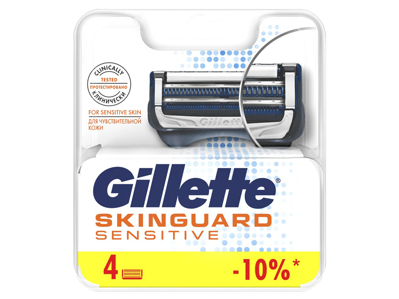 фото Сменные кассеты gillette skinguard sensitive 4шт 7702018488261