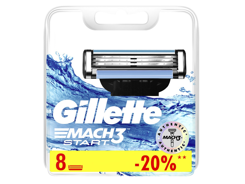 фото Сменные кассеты gillette mach3 start 8шт 7702018461974