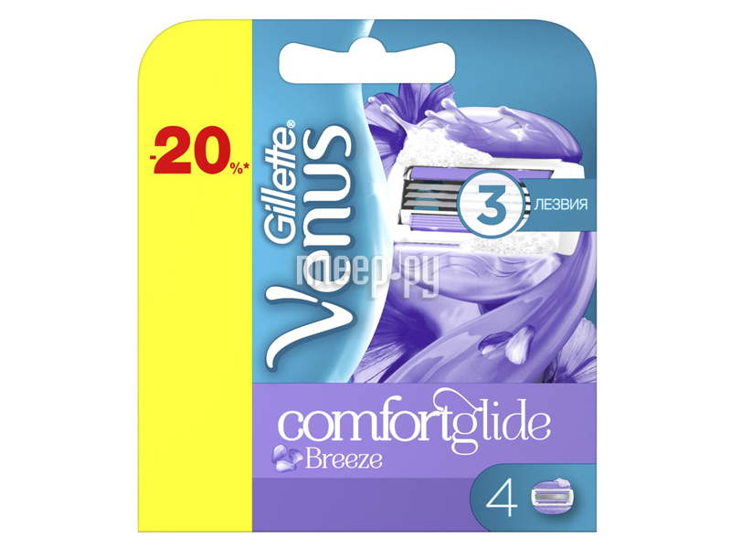 фото Сменные кассеты gillette venus comfortglide breeze 4шт 7702018886401