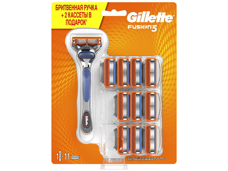 фото Бритва gillette fusion + 11 кассет 7702018425761