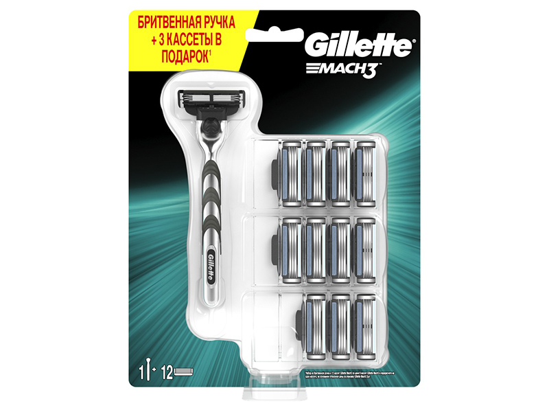 

Бритва Gillette Mach3, 9+3 шт, Mach3