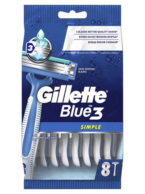 фото Бритва gillette blue simple3 8шт 7702018429660