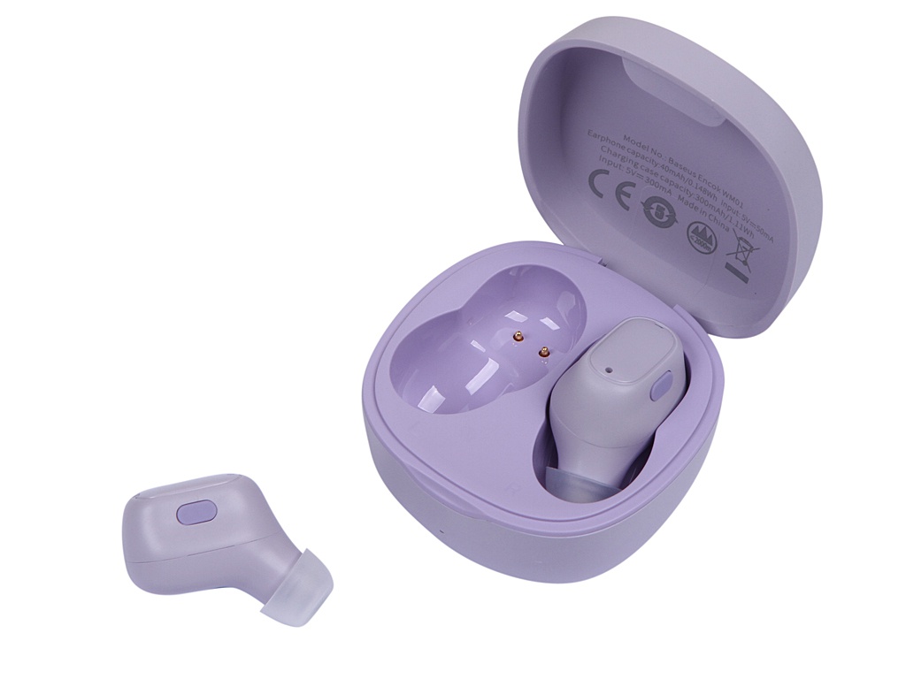 

Наушники Baseus Encok True Wireless Earphones WM01 Purple NGWM01-05, NGWM01-05