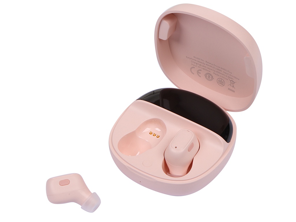 фото Наушники baseus encok true wireless earphones wm01 plus pink ngwm01p-04
