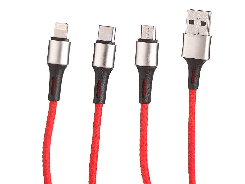 

Аксессуар Baseus Caring Touch Selection 3-in-1 USB Cable Red CAMLT-GH09, CAMLT-GH09