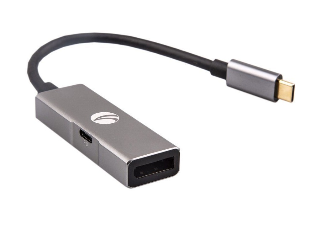 фото Аксессуар vcom aдаптер usb 3.1 type-c/m - dp/f pd charging aluminum shell cu453