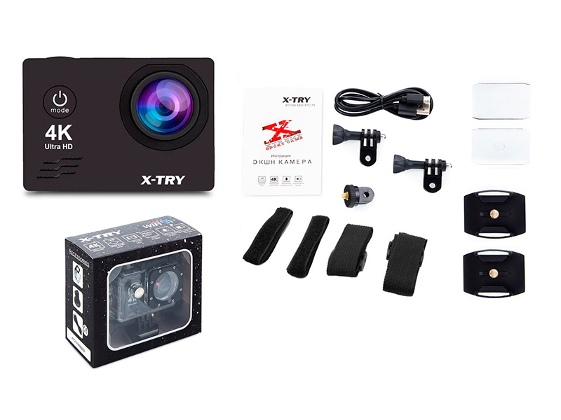 фото Экшн-камера x-try xtc166 neo ultrahd 4k wifi acces kit