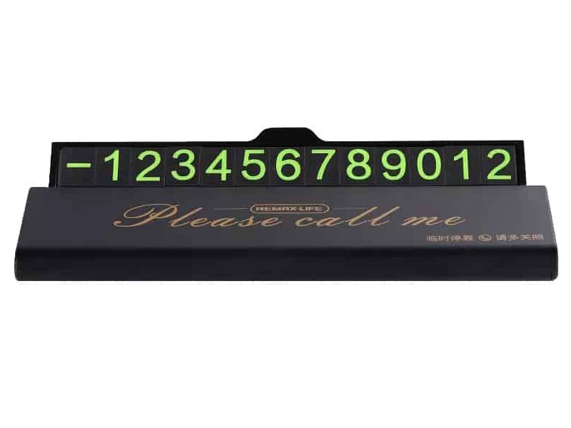 фото Табличка для номера телефона remax life rl-ch06 phone number plate black
