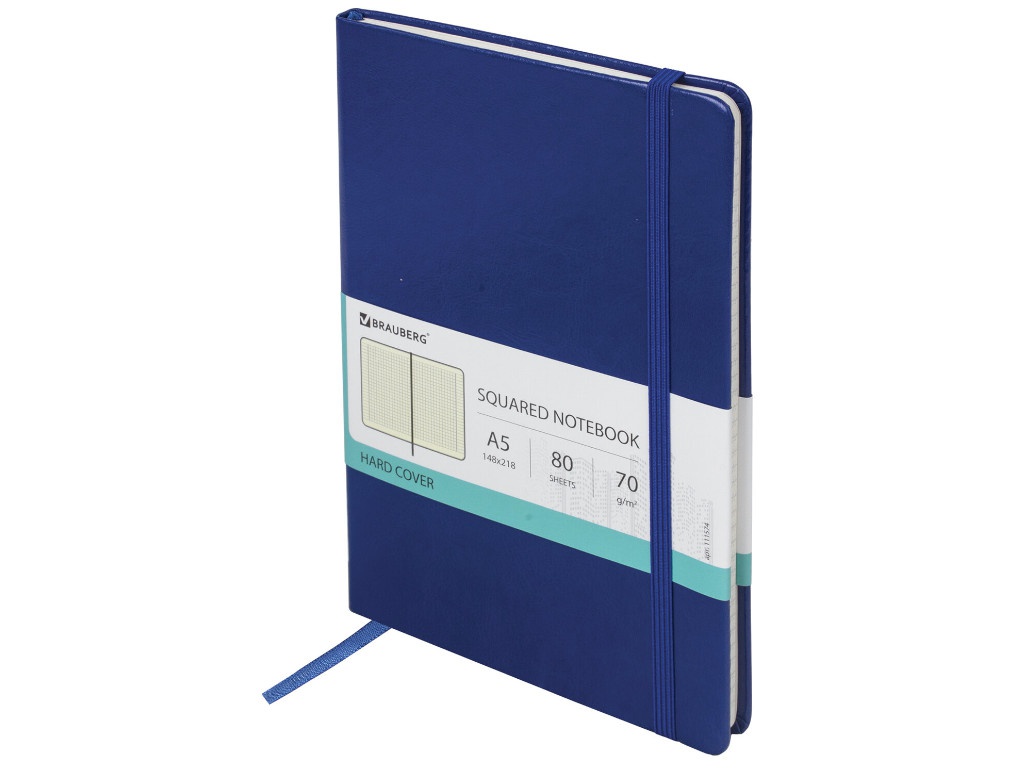 

Блокнот Brauberg Metropolis Special А5 80 листов Blue 111574, Metropolis Special