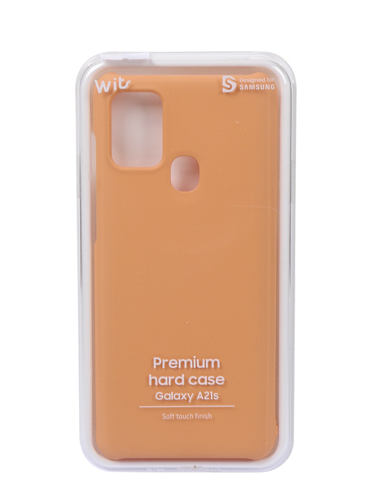 Чехол Wits для Samsung Galaxy A21s Premium Hard Case Orange GP-FPA217WSAOR чехол клип кейс samsung galaxy a21s wits premium hard case gp fpa217wsabr