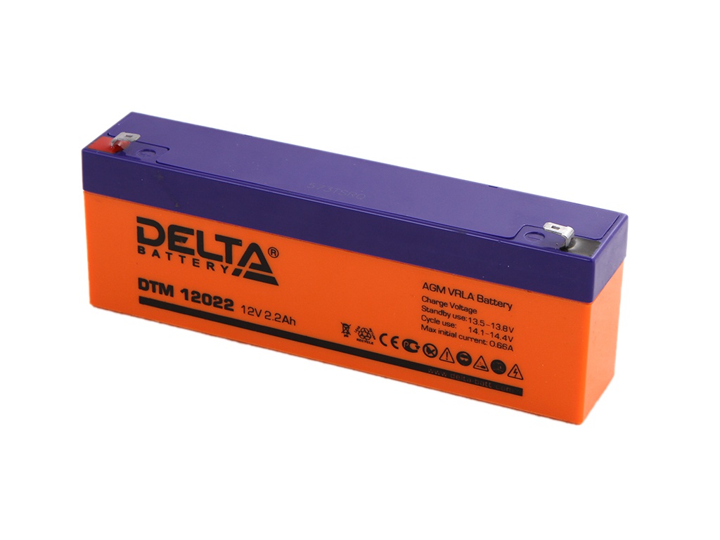 Аккумулятор для ИБП Delta Battery DTM-12022 12V 2.2Ah аккумулятор для ибп exegate dt 12022 12v 2 2ah клеммы f1 ep249950rus
