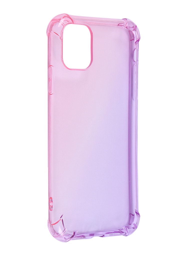 фото Чехол brosco для apple iphone 11 tpu pink-purple ip11-hard-tpu-pink-purple