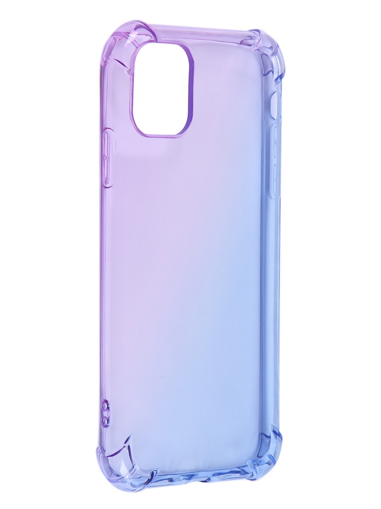 фото Чехол brosco для apple iphone 11 tpu purple-blue ip11-hard-tpu-violet-blue