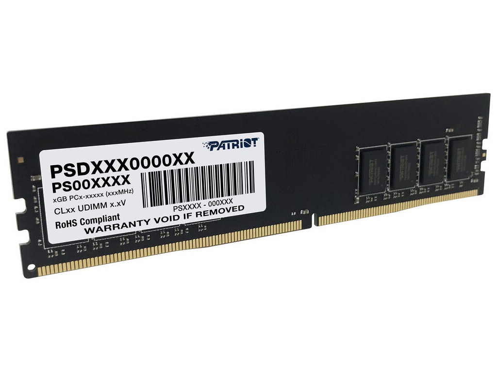 Модуль памяти Patriot Memory Signature DDR4 DIMM 2666MHz PC21300 CL19 - 32Gb PSD432G26662 модуль памяти для ноутбука sodimm ddr4 8gb pc21300 2666мгц samsung m471a1k43db1 ctd