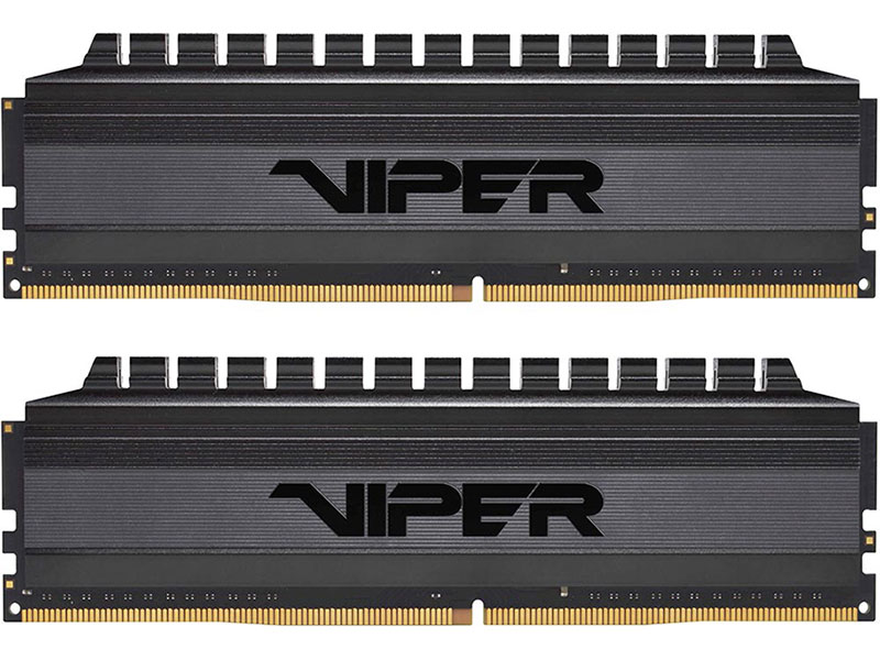 

Модуль памяти Patriot Memory Viper 4 Blackout DDR4 DIMM 4266MHz PC34100 CL18 - 16Gb Kit (2x8Gb) PVB416G413C8K, PVB416G426C8K