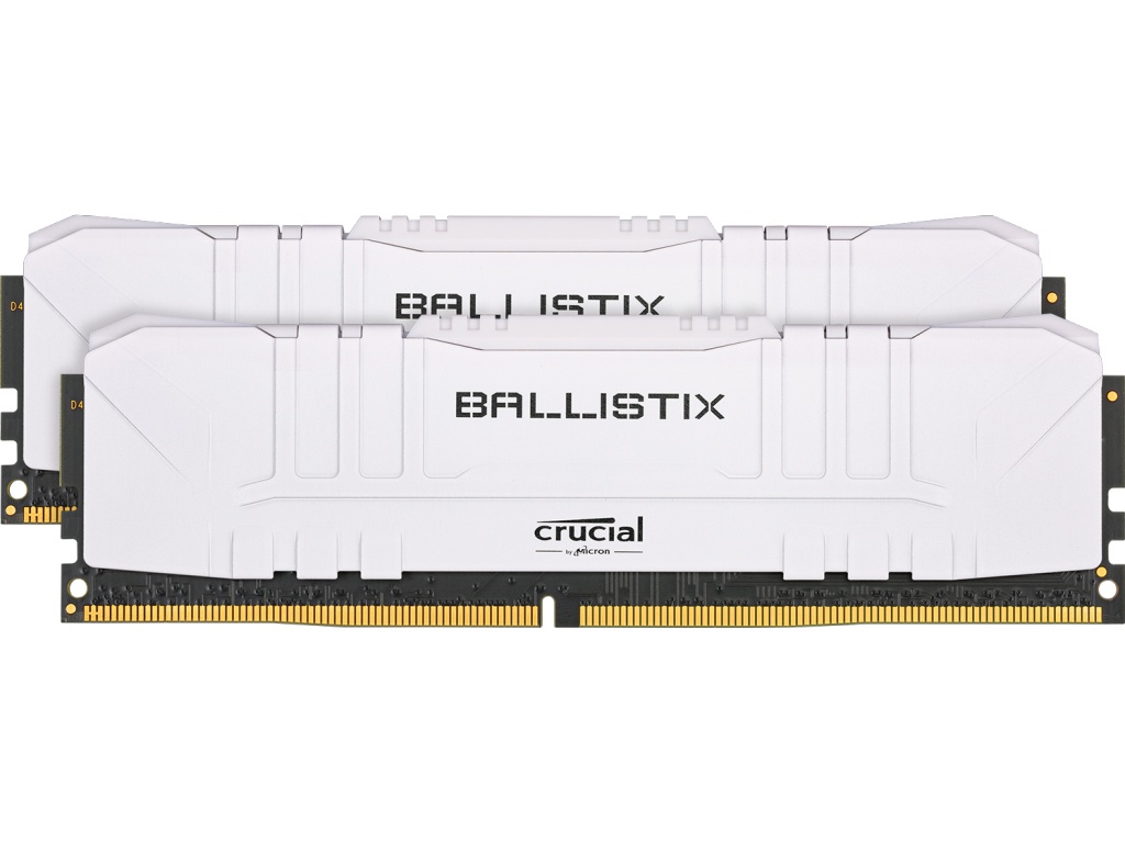 фото Модуль памяти ballistix white ddr4 dimm 3200mhz pc25600 cl16 - 64gb kit (2x32gb) bl2k32g32c16u4w