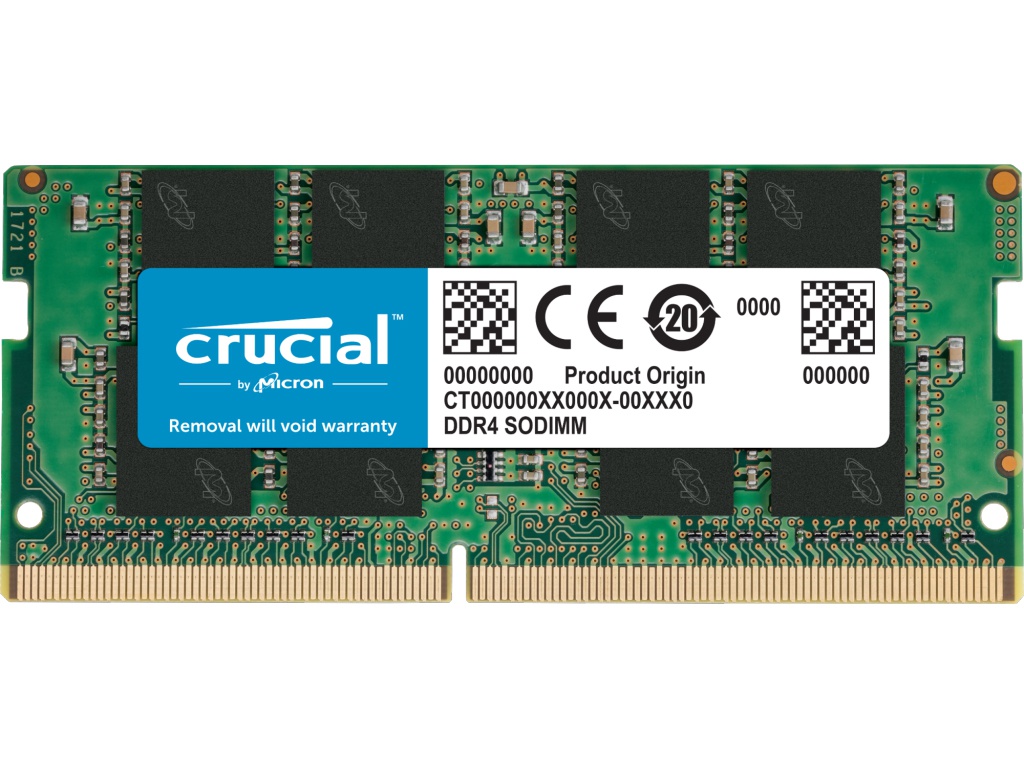 фото Модуль памяти crucial ddr4 so-dimm 3200mhz pc25600 cl22 - 16gb ct16g4sfd832a