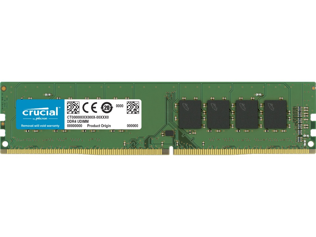 Модуль памяти Crucial DDR4 DIMM 2666MHz PC21300 CL19 - 8Gb CT8G4DFRA266 память оперативная ddr4 hp s1 cl19 4gb pc21300 2666mhz so dimm 7eh97aa
