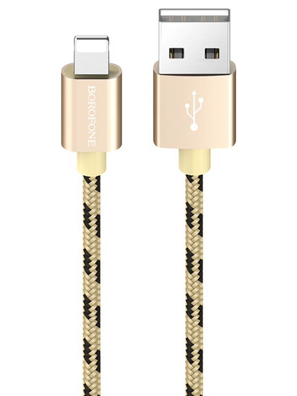 фото Аксессуар borofone bx24 ring usb - lightning 2.4a gold ут000021825