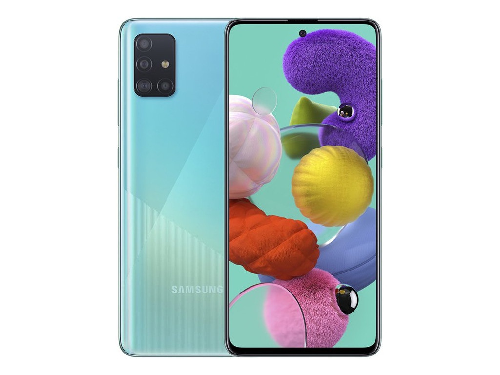 фото Сотовый телефон samsung sm-a515f galaxy a51 4gb/64gb blue & wireless headphones выгодный набор + серт. 200р!!!