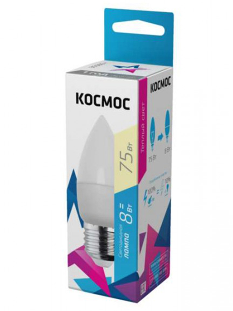 фото Лампочка космос е27 cn 8w 230v 3000k lksm_led8wcne2730