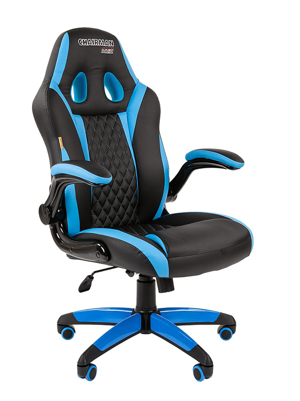 фото Компьютерное кресло chairman game 15 black-light-blue