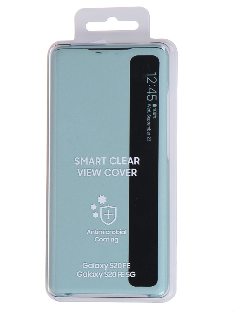 фото Чехол для samsung galaxy s20 fe smart clear view cover mint ef-zg780cmegru