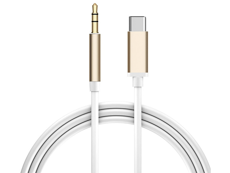 

Аксессуар Greenconnect Type-C - AUX Jack 3.5mm White-Gold GCR-52325, GCR-52325