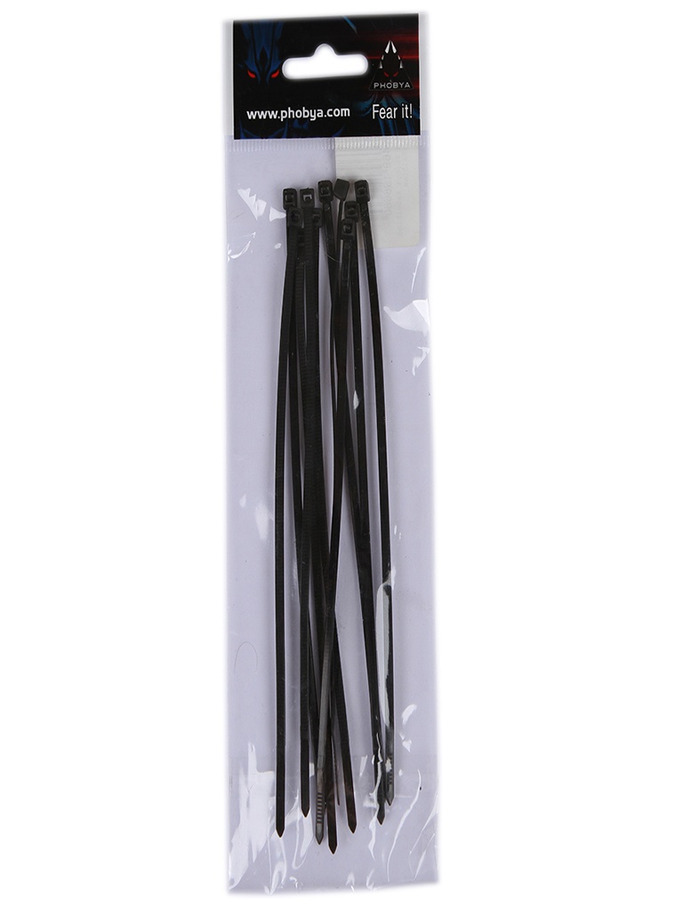 фото Стяжки phobya zip tie 2.5x150mm 10шт black 1011336