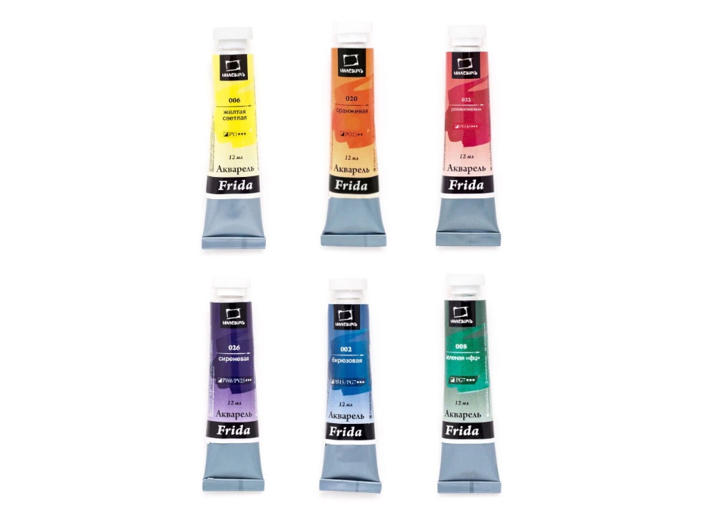 

Набор акварели Малевичъ Frida Cosmo 6 цветов по 12ml 622910, 622910