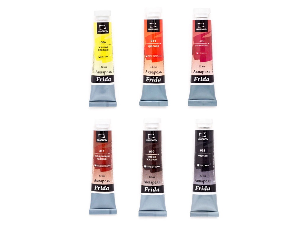 

Набор акварели Малевичъ Frida Sunset 6 цветов по 12ml 622911, 622911
