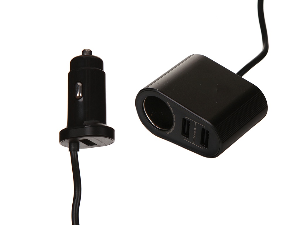 фото Зарядное устройство hoco z35a companheiro 1xusb cigarette lighter socket + 2xusb black