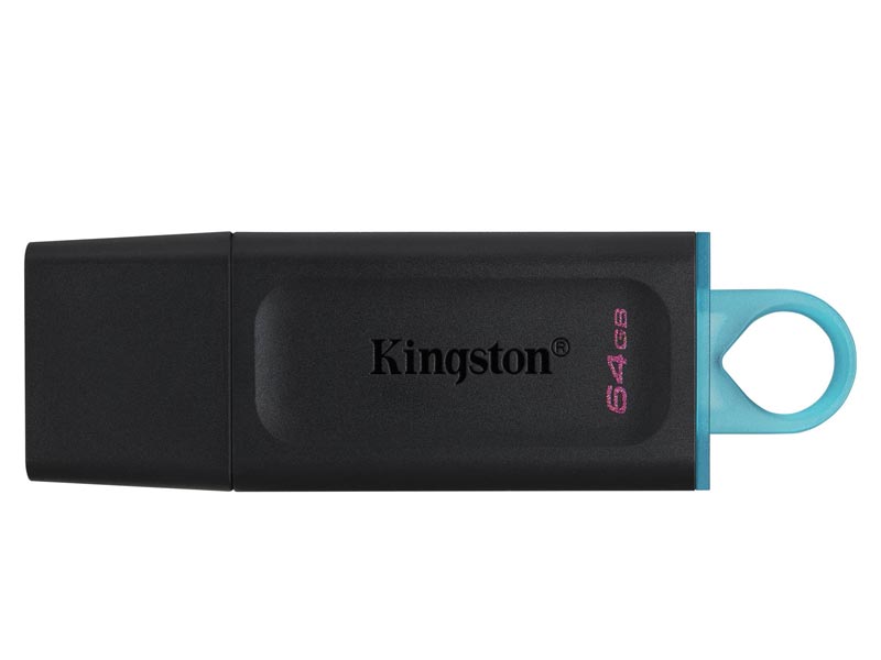 USB Flash Drive Kingston DataTraveler Exodia 64 ГБ, 1 шт., черный/голубой kingston a400 ssd 480gb sata 3 2 5 inch solid state drive for desktops and notebooks dark gray
