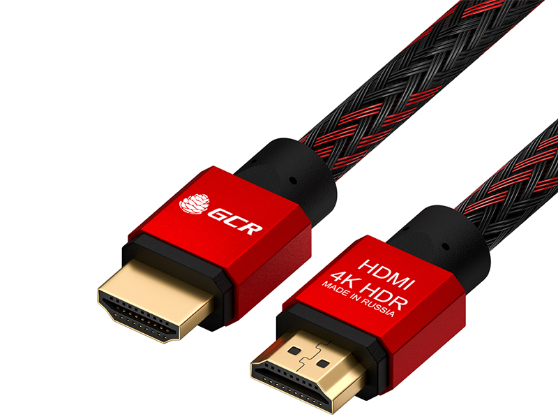 фото Аксессуар greenconnect bicolor hdmi v2.0 2m red gcr-51490