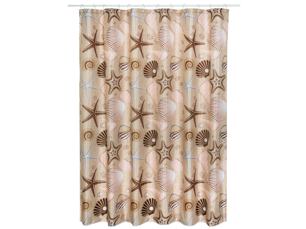 

Шторка Bath Plus Seabed Sight 180x180cm Beige ch-1205-1, Seabed Sight