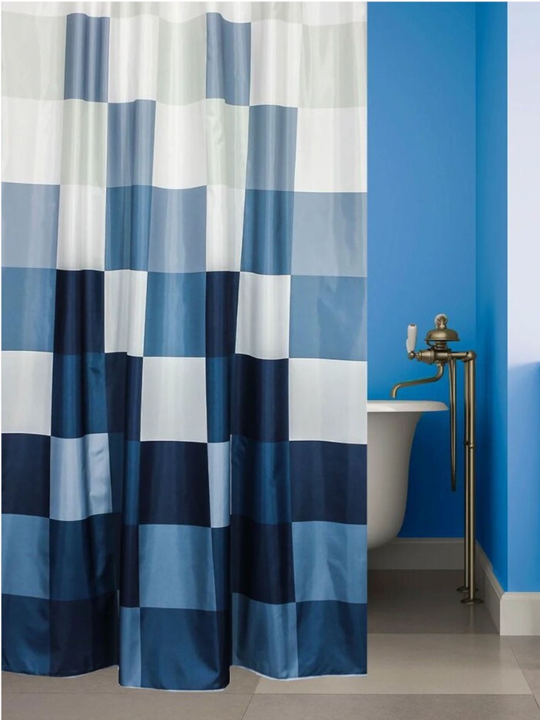 фото Шторка bath plus rubiks cube 180x180cm grey-blue ch-21289