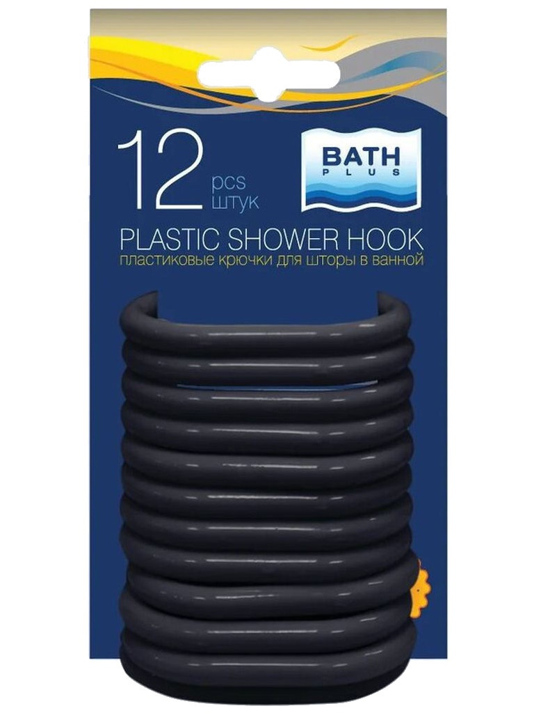 фото Кольца для штор bath plus ak-05 12шт black