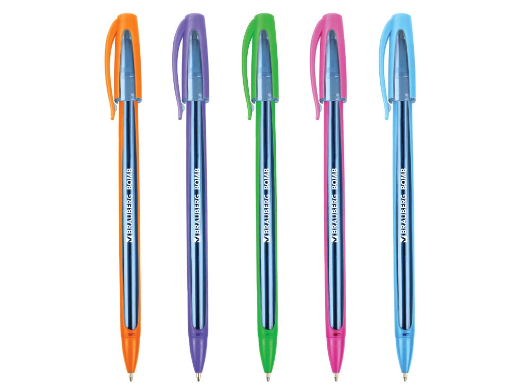 

Ручка шариковая Brauberg Bomb GT Color стержень Blue 143346, 143346