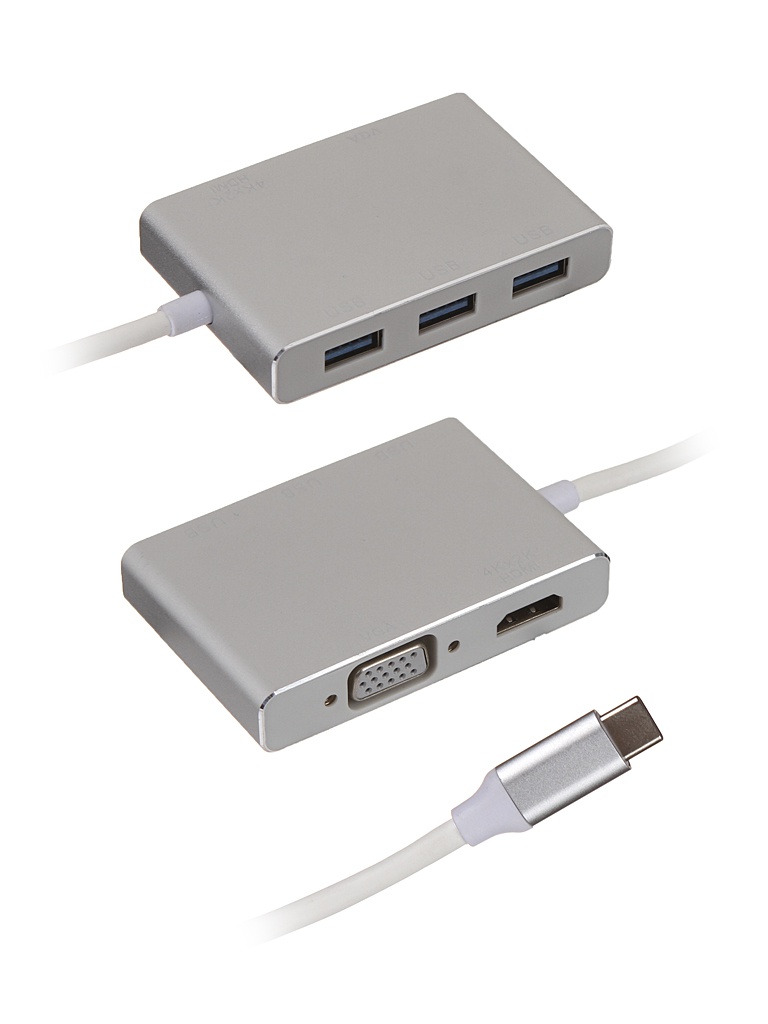 фото Хаб usb palmexx 5в1 usb-c - hdmi+vga+3xusb 3.0 px/hub-024