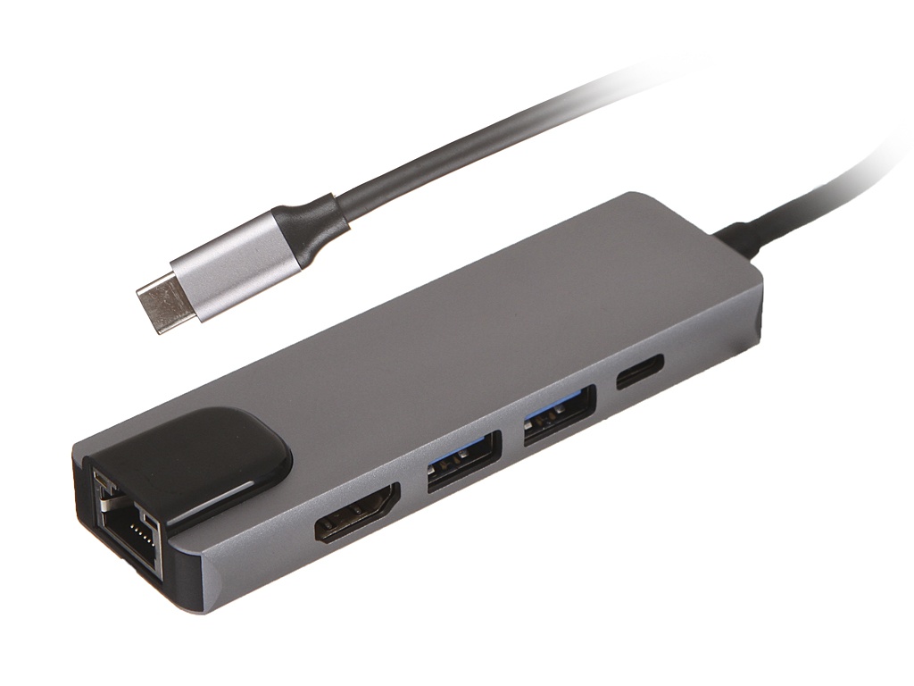 Хаб USB Palmexx 5в1 USB-C - HDMI+2xUSB 3.0+USB-C+LAN PX/HUB-010