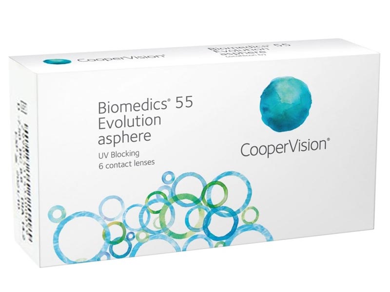 фото Контактные линзы coopervision biomedics 55 evolution asphere (6 линз / 8.6 / -4)