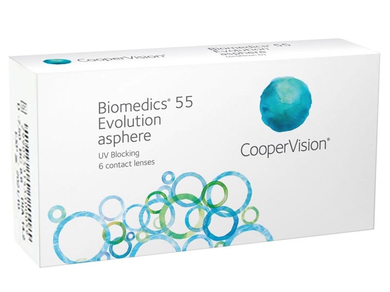 фото Контактные линзы coopervision biomedics 55 evolution asphere (6 линз / 8.6 / -2.5)