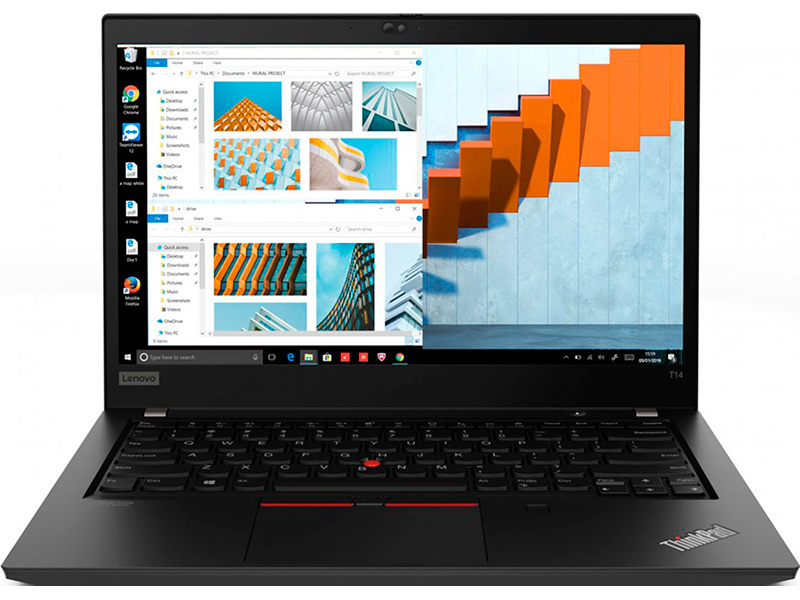 фото Ноутбук lenovo thinkpad t14 20ud001drt (amd ryzen 5 pro 4650u 2.1 ghz/8192mb/256gb ssd/amd radeon graphics/wi-fi/bluetooth/cam/14.0/1920x1080/windows 10 pro 64-bit)