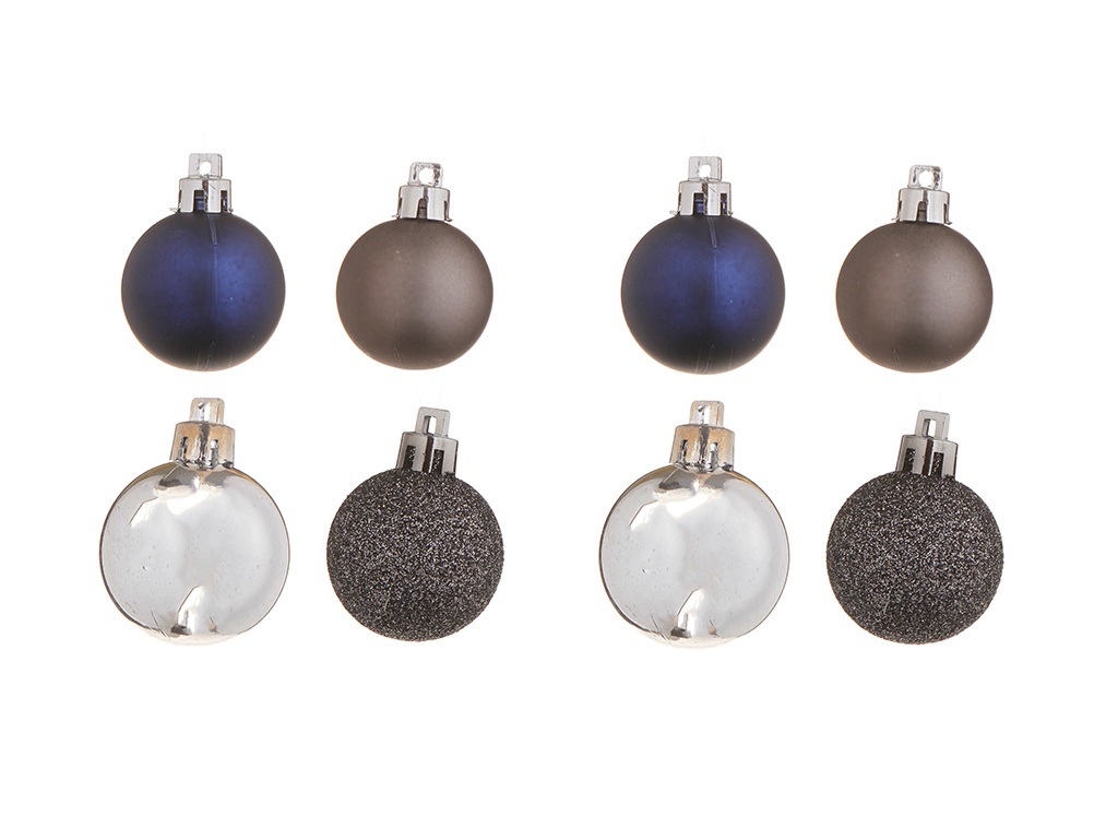 фото Набор шаров christmas goods 4-6cm 50шт blue-silver 81087g258