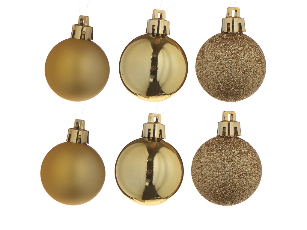 

Украшение Christmas Goods Набор шаров 4-6cm 50шт Gold Mix 81087G001, 81087G001