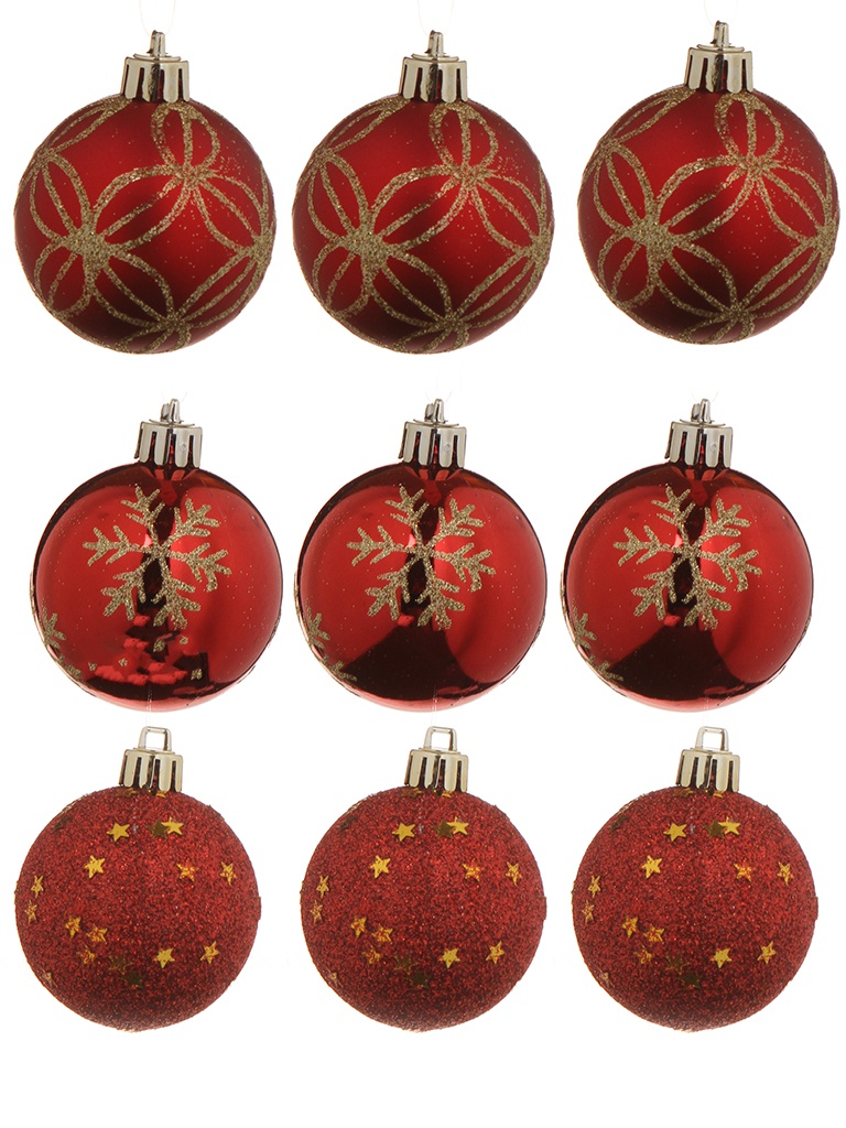 фото Набор шаров christmas goods 6cm 9шт red 81074g003