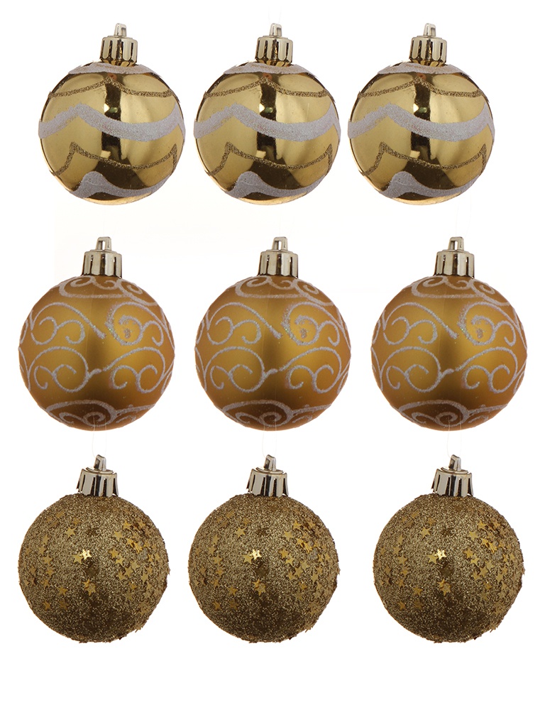 фото Набор шаров christmas goods 6cm 9шт gold 81074g001