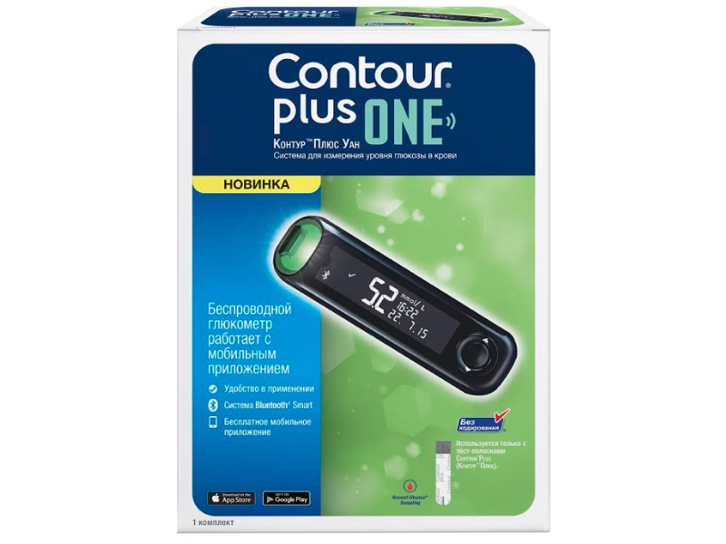 фото Глюкометр bayer contour plus one